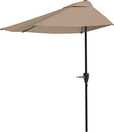 Photo 1 of  9 Foot Half Round Patio Umbrella