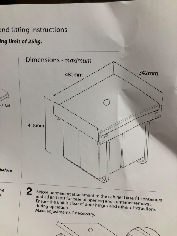 Photo 1 of 2 container trash can with lid 