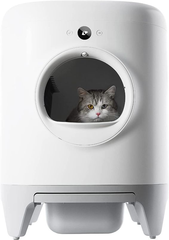 Photo 1 of PETKIT Pura X Self-Cleaning Cat Litter Box, No Scooping Automatic Cat Litter Box fr Multiple Cats, xSecure/Odor Removal/APP Control Automatic Cat Littler Box with Mat