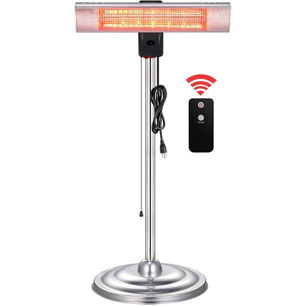 Photo 1 of ***PARTS ONLY*** Kismile Outdoor Electric Patio Heater, Freestanding Infrared Heater with Height Adjustable,Remote Control for Patio,Lawn,Home and Garden
