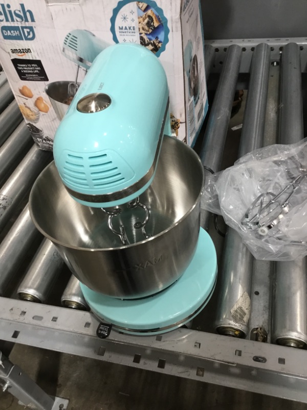 Photo 1 of Delish by DASH Compact Stand Mixer, 3.5 Quart with Beaters & Dough Hooks Included - Blue