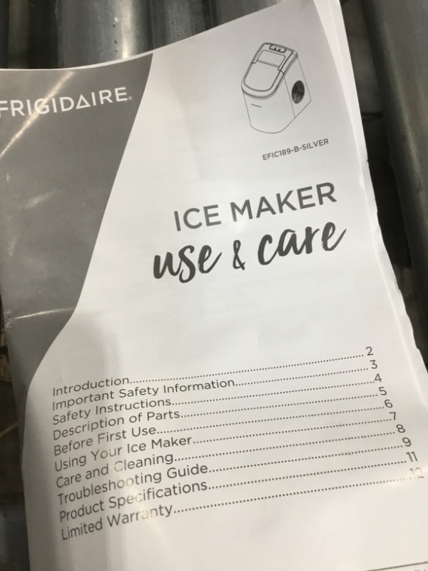 Photo 4 of FRIGIDAIRE EFIC189-Silver Compact Ice Maker, 26 lb per Day, Silver (Packaging May Vary)