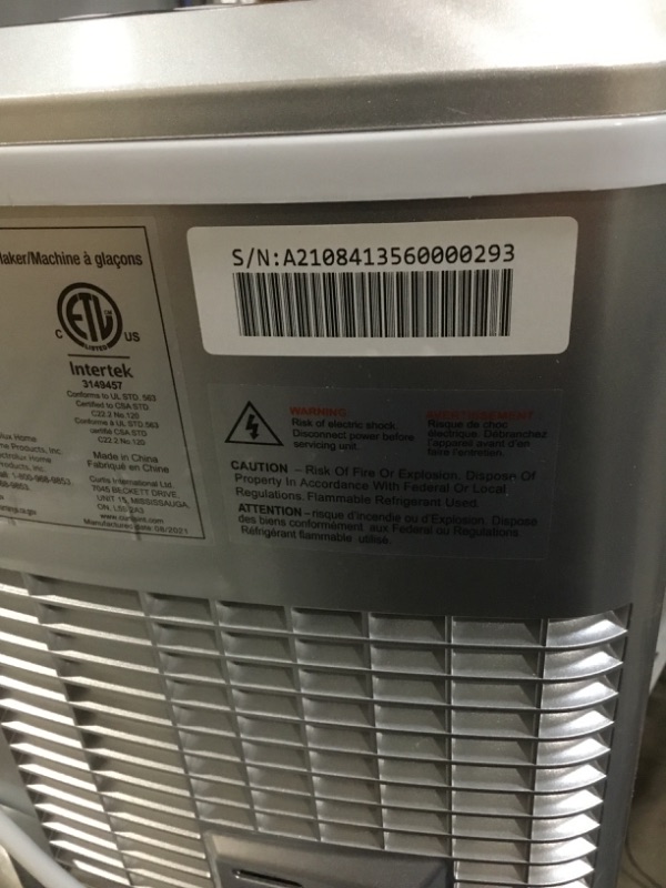 Photo 3 of FRIGIDAIRE EFIC189-Silver Compact Ice Maker, 26 lb per Day, Silver (Packaging May Vary)