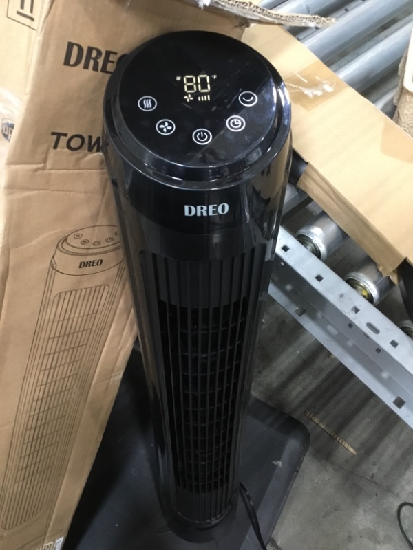 Photo 3 of Dreo Cruiser Pro Tower Fan 90° Oscillating Fans with Remote, Quiet Cooling,12 Modes, 12H Timer, Space-Saving, LED Display with Touch Control, 40” Portable 