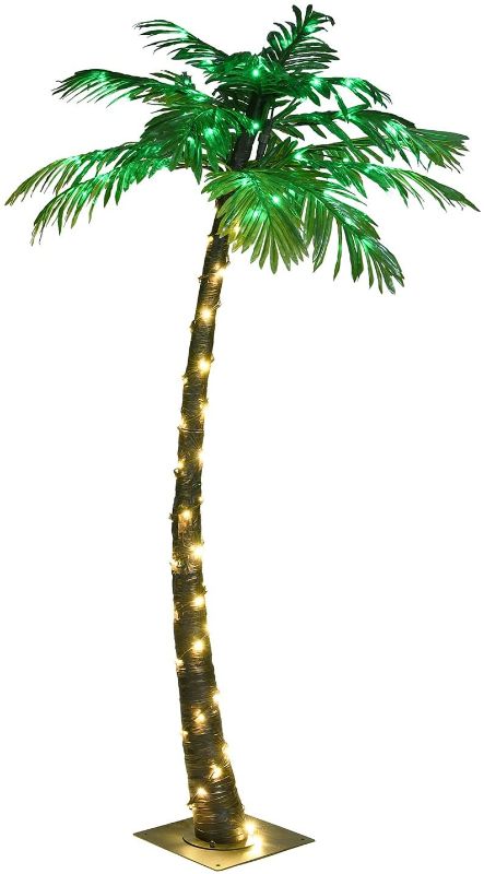 Photo 1 of Lightshare 5FT Artificial Lighted Palm Tree, 56LED Lights