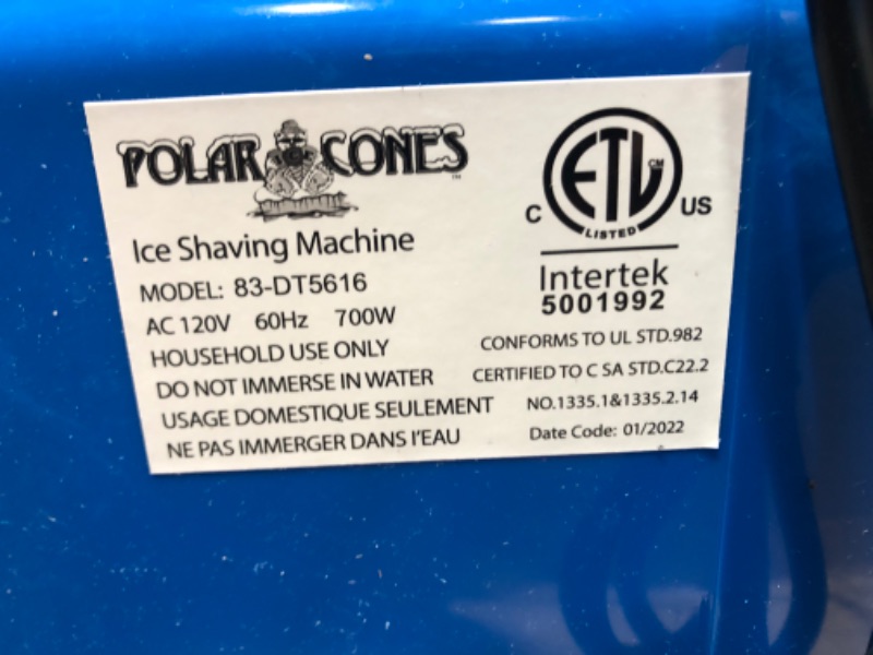 Photo 3 of Great Northern Premium Quality Ice Cub Shaved Ice Machine Commercial Ice Shaver
