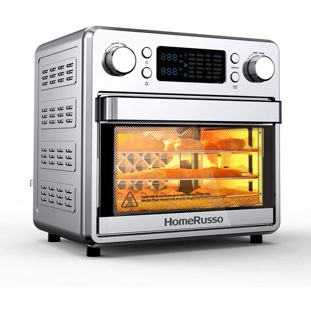 Photo 1 of HomeRusso 15.8QT Air Fryer Oven, 24-in-1 Convection Toaster Oven with Rotisserie Dehydrator, 1600W Countertop Oven with 5 Heating Elements
