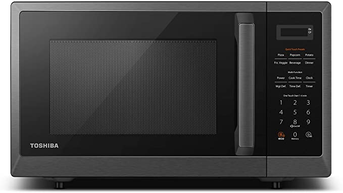 Photo 1 of Toshiba ML2-EM09PA(BS) Microwave Oven with 6 Auto Menus, Eco Mode, and Sound On/Off function, 0.9Cu.ft/900W, Black Stainless Steel
