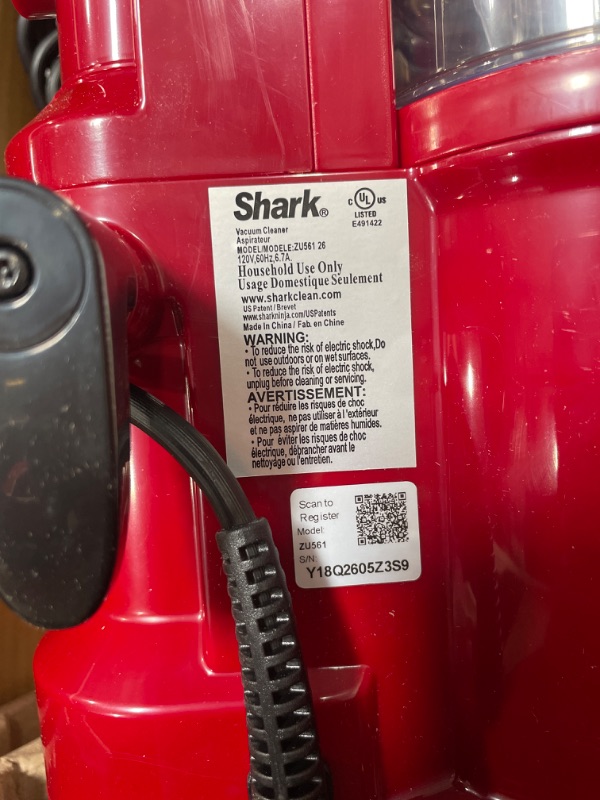 Photo 1 of Shark ZU561 Navigator Lift-Away Speed Self Cleaning Brushroll Lightweight Upright Vacuum with HEPA Filter, Red Peony
