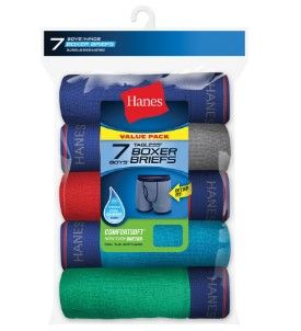 Photo 1 of Hanes Boys Underwear 7 Pack Tagless Boxer Briefs Sizes S-XL *Damaged and Dirty From Shipping*