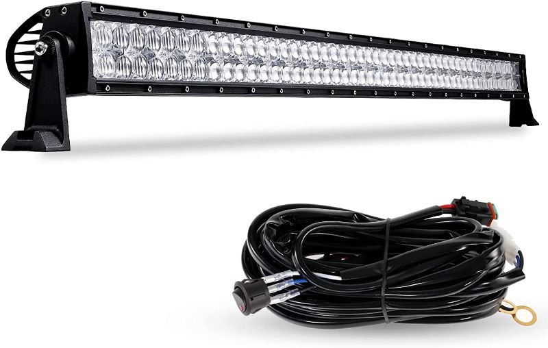 Photo 1 of Auxbeam 50 Inch LED Light Bar 288W, 5D Lens Waterproof Off Road Driving Lights, 28800 Lumens Double Row Spot Flood Combo Fog Light Work Light with Wiring Harness for Pickup Trucks SUV ATV UTV Boat
