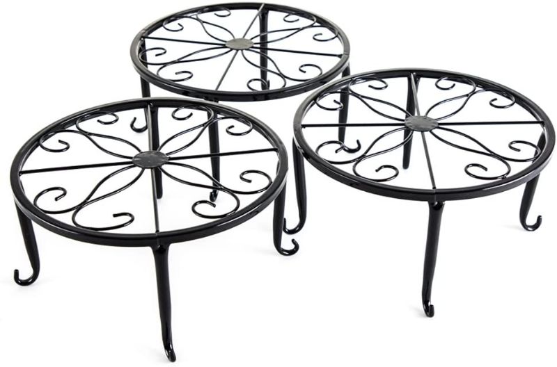 Photo 1 of * STYLE DIFFERS* Metal 3 in 1 Potted Plant Stand Floor Flower Pot Rack/Iron Rack (Black)
