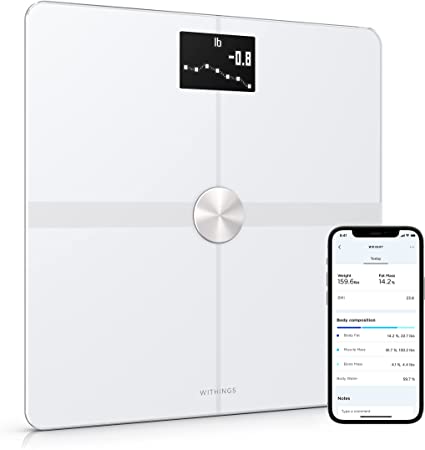 Photo 1 of Withings Body+ - Digital Wi-Fi Smart Scale with Automatic Smartphone App Sync, Full Body Composition Including, Body Fat, BMI, Water Percentage, Muscle & Bone Mass, with Pregnancy Tracker & Baby Mode