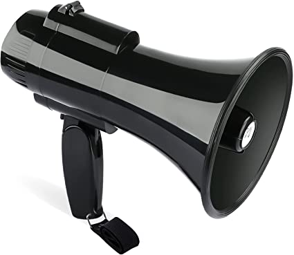 Photo 1 of MGROLX Portable Megaphone Spearker/Bullhorn-with Built-in Siren/Alarm-Music-30 Watt Power & 800 Yard Range-Sliding Volume Adjustment-Powerful and Lightweight