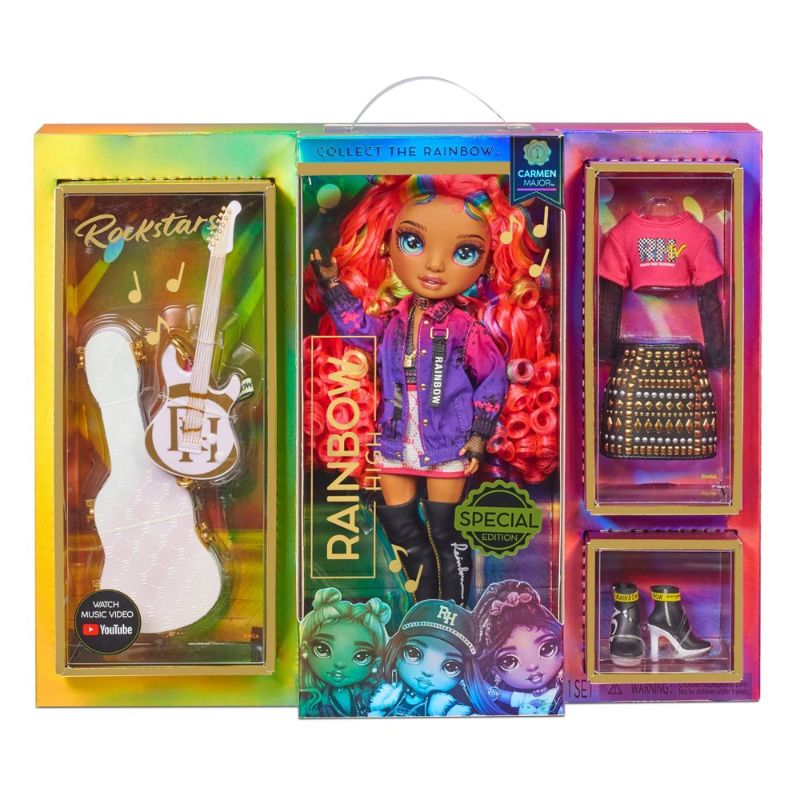 Photo 1 of 3-PACK -Rainbow High Rockstar Carmen Major Fashion Doll

