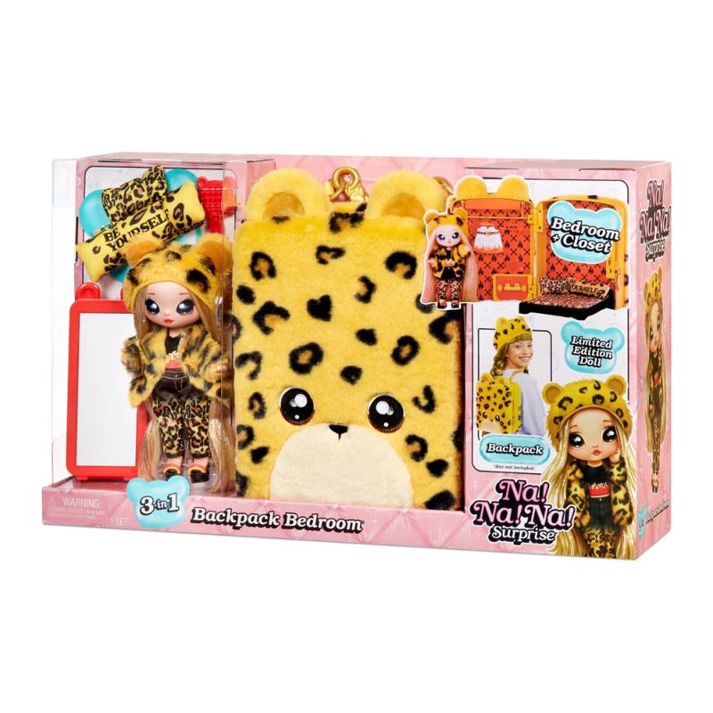 Photo 1 of 2-PACK **Na! Na! Na! Surprise 3-in-1 Backpack Bedroom Jennel Jaguar Doll Playset 6 Pieces
