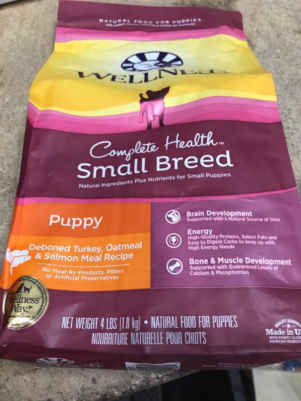 Photo 3 of ** EXP: 18 JUL 2022 **   ** NON-REFUNDABLE **   ** SOLD AS IS **
Wellness Complete Health Natural Dry Small Breed Dog Food Small Breed Puppy Turkey, Salmon & Oatmeal
