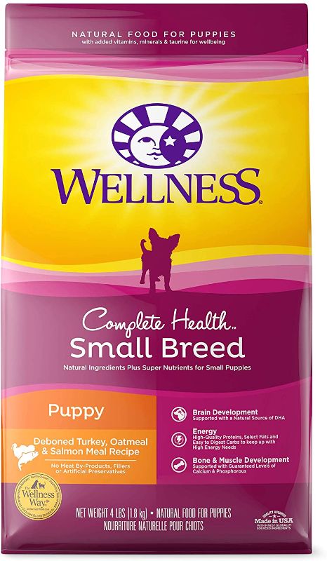 Photo 1 of ** EXP: 18 JUL 2022 **   ** NON-REFUNDABLE **   ** SOLD AS IS **
Wellness Complete Health Natural Dry Small Breed Dog Food Small Breed Puppy Turkey, Salmon & Oatmeal
