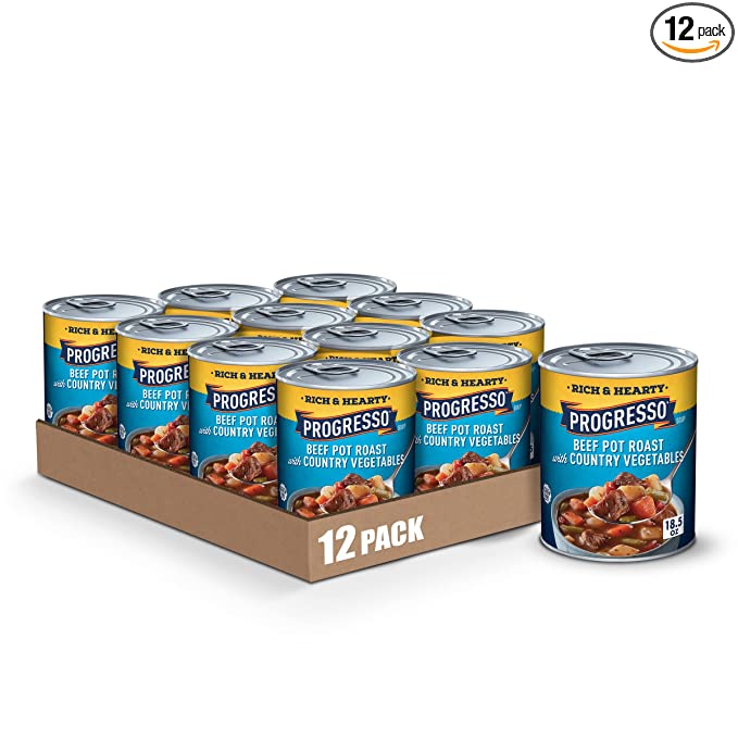 Photo 1 of ** EXP: 17 APR 2024 **   ** NON-REFUNDABLE **    ** SOLD AS IS **
Progresso Rich & Hearty, Beef Pot Roast with Country Vegetables Soup, 18.5 oz. (Pack of 12)
