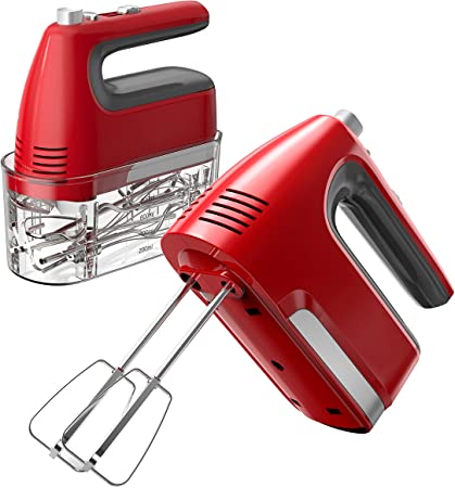 Photo 1 of JIOJIOY Hand Mixer Electric, 5 Speed Kitchen Handheld Mixer with Eject Button and Storage Case, 400W Ultra Power with Turbo Function and Stainless Steel Attachments for Whipping, Mixing Brownies, Cakes and Dough Batters