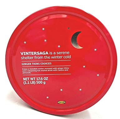 Photo 1 of ****NON REFUNDABLE**** EXP DT 07/08/2022 IKEA VINTERSAGA Ginger Thins Gingerbread Cookies Tin Pack of 2