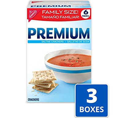 Photo 1 of ****NON REFUNDABLE**** EXP DT 06/04/2022  Premium Saltine Crackers, Family Size - 3 Boxes