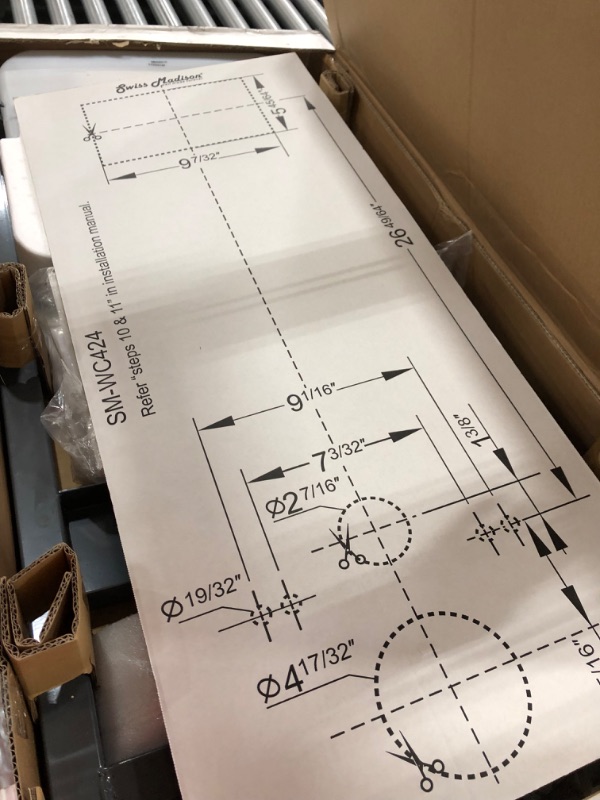 Photo 2 of ***PARTS ONLY*** Swiss Madison Well Made Forever SM-WC424 Toilet Tank Carrier, For 2 x 4 Residential Studs, White & Ivy SM-WT450 Wall Hung Toilet, Glossy White
