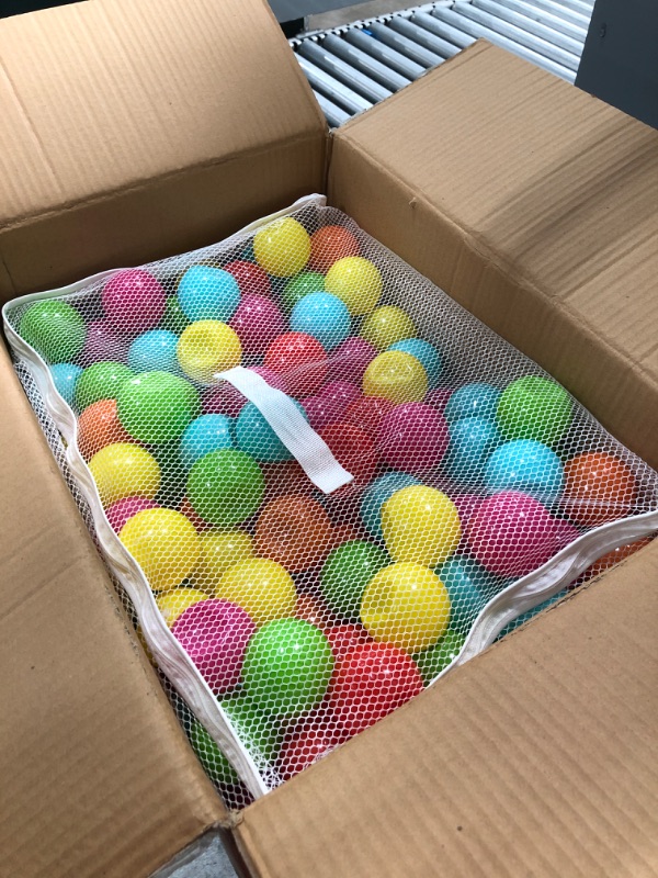 Photo 2 of BalanceFrom 2.3-Inch Phthalate Free BPA Free Non-Toxic Crush Proof Play Balls Pit Balls- 6 Bright Colors in Reusable and Durable Storage Mesh Bag with Zipper
