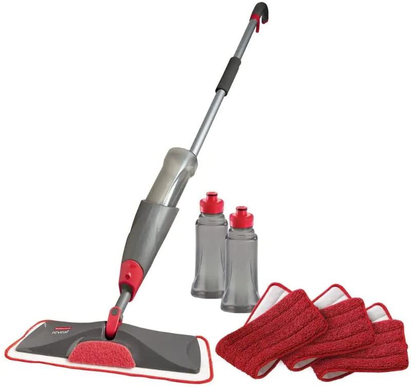 Photo 1 of PARTS ONLY  Rubbermaid Reveal Spray Microfiber Floor Mop Cleaning Kit for Laminate & Hardwood Floors, Spray Mop with Reusable