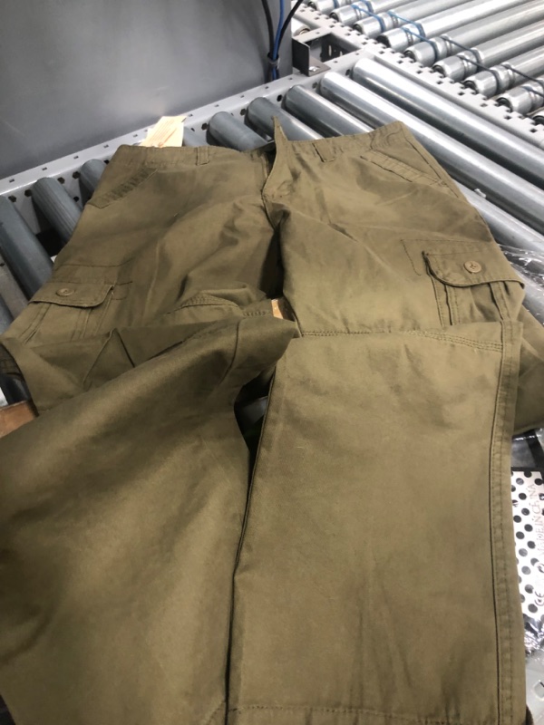 Photo 2 of Men Flap Pocket Drawstring Hem Cargo Pants 36