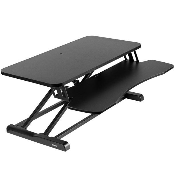 Photo 1 of Vivo Black Height Adjustable Standing Desk Monitor Riser 32" Sit Stand Workstation Tabletop (DESK-V000K)
