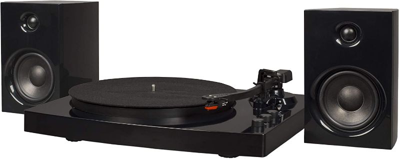 Photo 1 of Crosley T100D 2-Speed Bluetooth Turntable System with Stereo Speakers, Black, (Model: T100D-BK)
