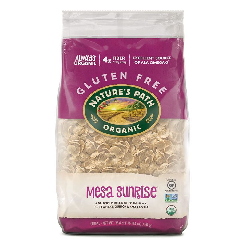 Photo 1 of 
Nature's Path Organic Gluten Free Mesa Sunrise Flakes Cereal. Earth Friendly Package, Non-GMO, Heart Healthy, High Fiber, 4g Plant Based Protein,26.4..