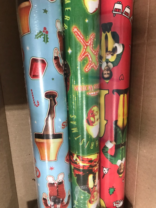 Photo 3 of 
American Greetings Wrapping Paper Christmas Bundle, Classic Movies (3 Rolls, 105 sq. ft)