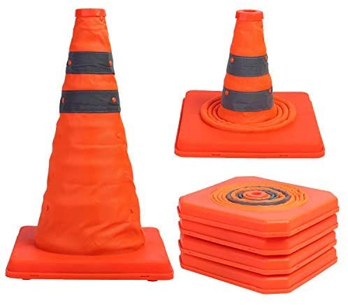 Photo 1 of 
Sunnyglade 4 Pack 15.5 inch Collapsible Traffic Cones Multi Purpose Pop up Safety Cone (4)