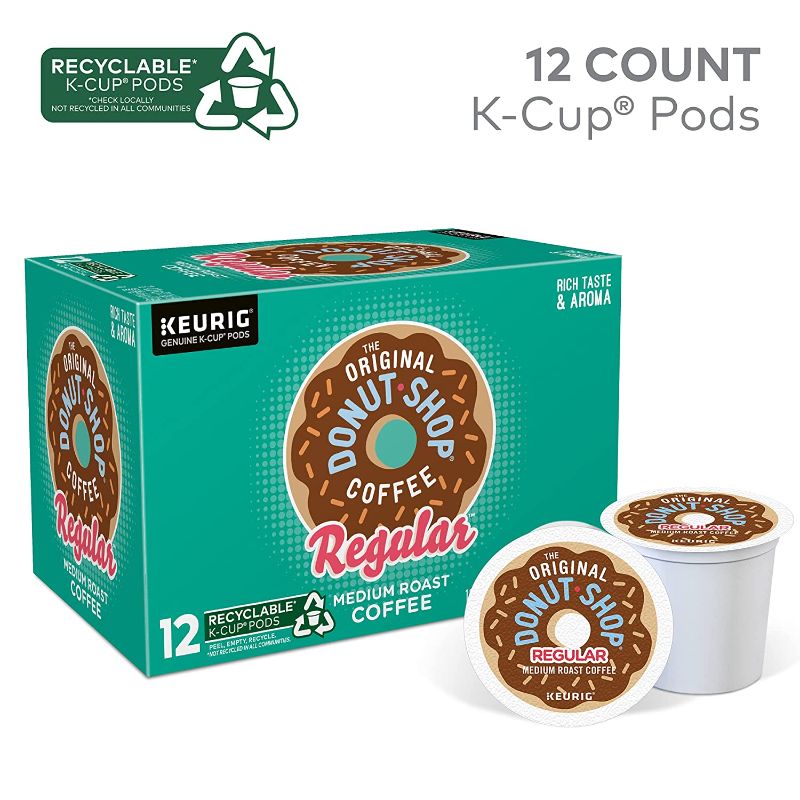 Photo 1 of *BEST BY FEB 27/23-NO RETURNS* The Original Donut Shop Regular, Keurig Single-Serve K-Cup Pods, Medium Roast Coffee, 12 Count 6PACK
