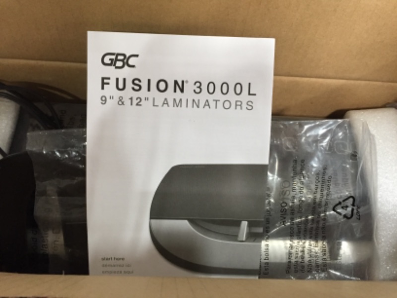 Photo 2 of NOT FUNCTIONAL**PARTS ONLY**GBC Fusion 3000L A4 Laminator - Black