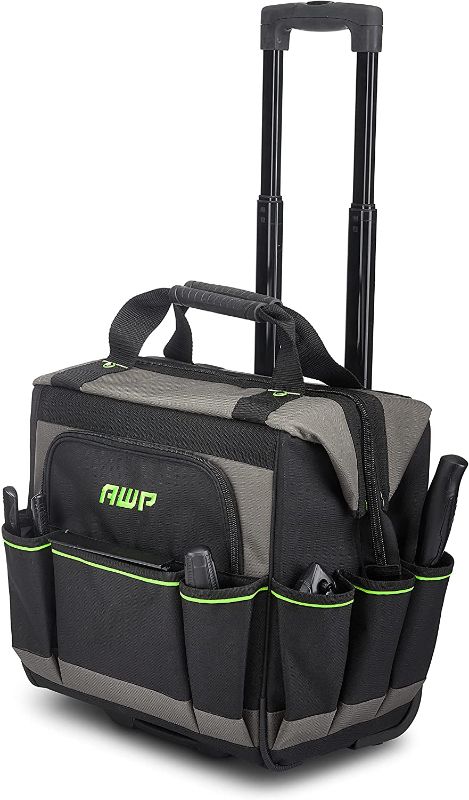 Photo 3 of 
AWP 14 in. Rolling Tool Bag | Durable Versatile Rolling Tool Storage with Easy Carry Handles & Heavy-Duty Wheels | Water-Resistant Roller Tool Bag
