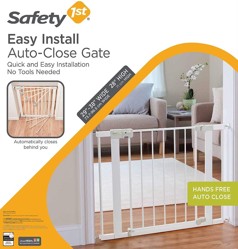 Photo 4 of 
Safety 1st Easy Install Auto-Close Baby Gate with Pressure Mount Fastening, Grey