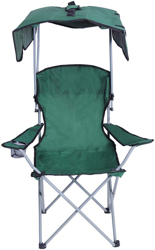 Photo 1 of 
Dporticus Canopy Camping Chair Folding Durable Outdoor Patio Seat with Cup Holder,Green