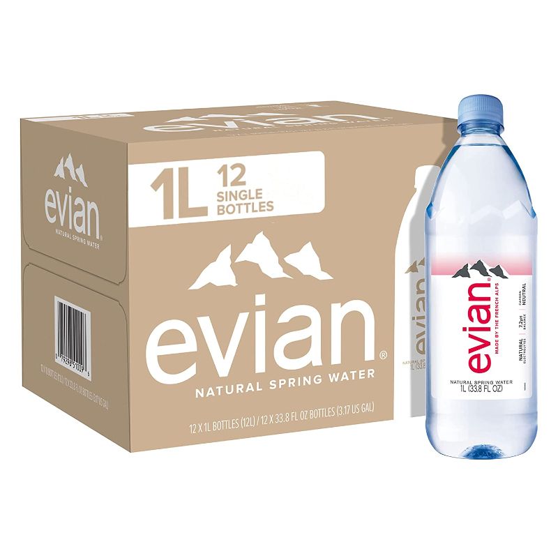 Photo 1 of **NONREFUNDABLE**evian Natural Spring Water, 33.8 Fl. Oz (Pack of 12) EXP DATE 05/31/2023 SOLD AS IS 
