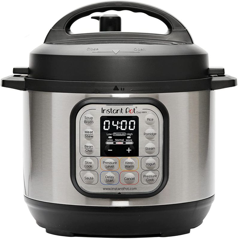 Photo 1 of MISSING PLUG IN CORD** UNABLE TO TEST**
Instant Pot Duo 7-in-1 Electric Pressure Cooker, Slow Cooker, Rice Cooker, Steamer, Sauté, Yogurt Maker, Warmer & Sterilizer, 3 Quart, Stainless Steel/Black
