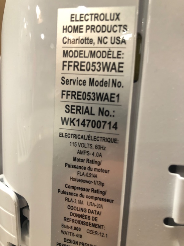 Photo 1 of Frigidaire Window-Mounted Room Air Conditioner, 5,000 BTU, in White
