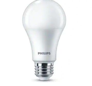 Photo 1 of 100-Watt Equivalent A19 Dimmable Energy Saving LED Light Bulb Daylight (5000K) (2-Pack)
