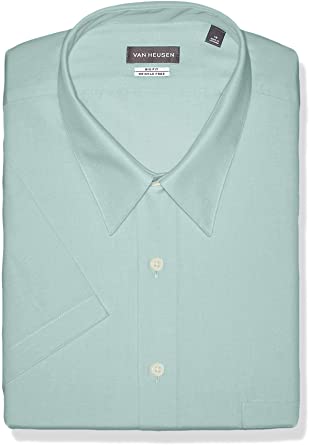 Photo 1 of Van Heusen Men's BIG FIT Short Sleeve Dress Shirts Poplin Solid (Big and Tall)
size 3XL