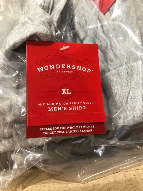 Photo 3 of **PACK OF 12** Target Wondershop Kid’s Matching Gnome for the Holidays gray, SIZE XL Mens t shirt
