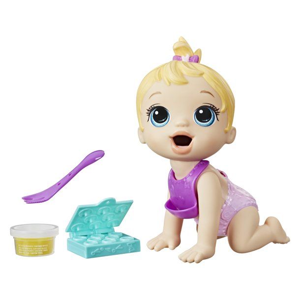 Photo 1 of Baby Alive Lil Snacks Doll with Blonde Hair Eats and Poops
