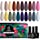 Photo 1 of Beetles 20Pcs Gel Nail Polish Kit -Earth Song Collection Fall Winter Brown Green Gel Polish Set Nude Purple Glitter Glossy Matte Top Base Coat Nail Gel Gray Yellow Nail Art UV Gel Mother's Day Gifts for Women
