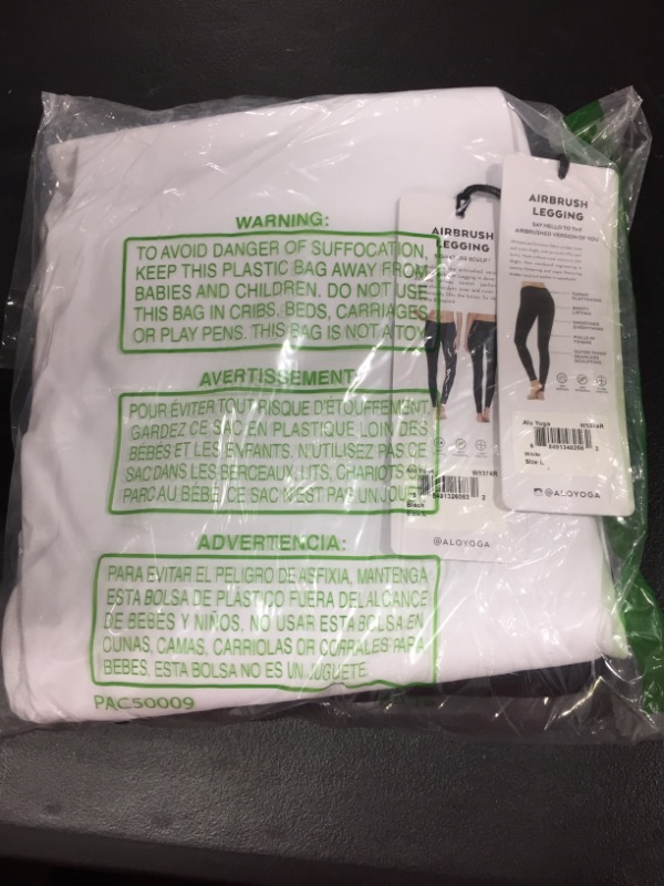 Photo 1 of 2 P[AIRS BLACK ND WHITE Alo Yoga Women's Airbrush Legging SIZE LARGE