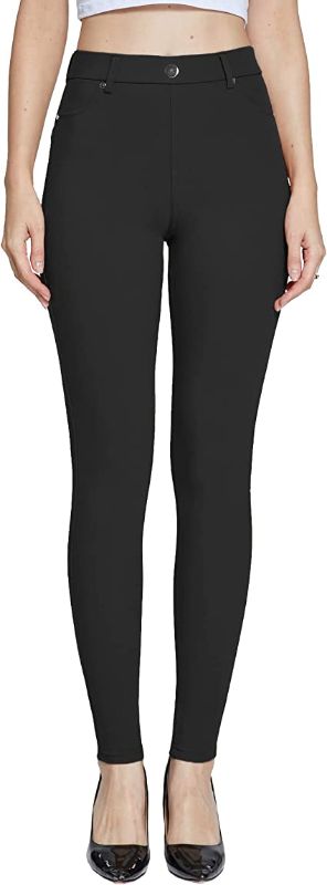 Photo 1 of Amoy Women's Dress Jeggings Skinny Pants Stretchy Work Trousers Business Casual Leggings with Pockets Office SIZE 2XL
